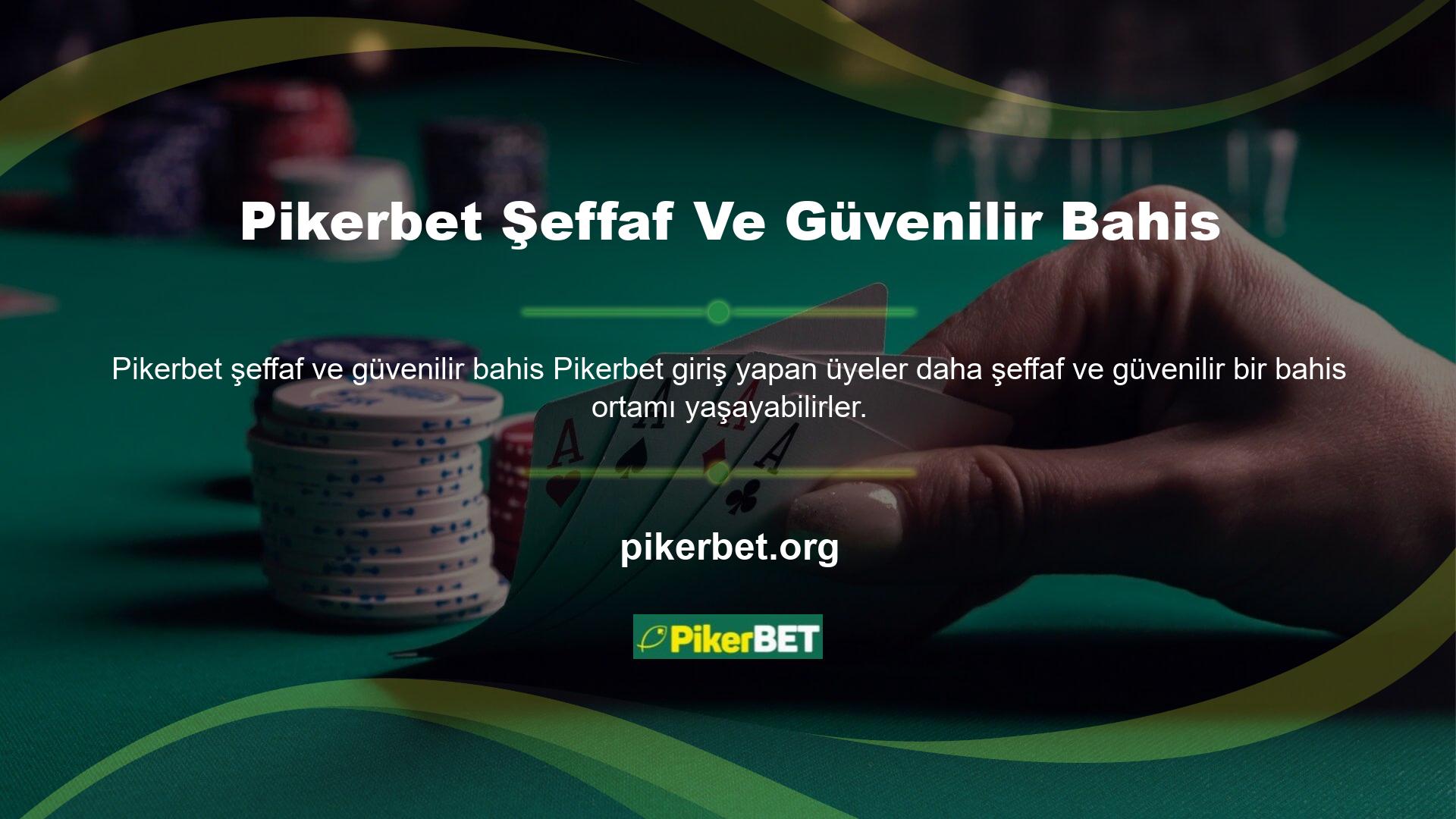 Pikerbet casino sitesindeki para çekme seçenekleri güvenilir ve hızlıdır